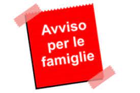 Avviso per le famiglie